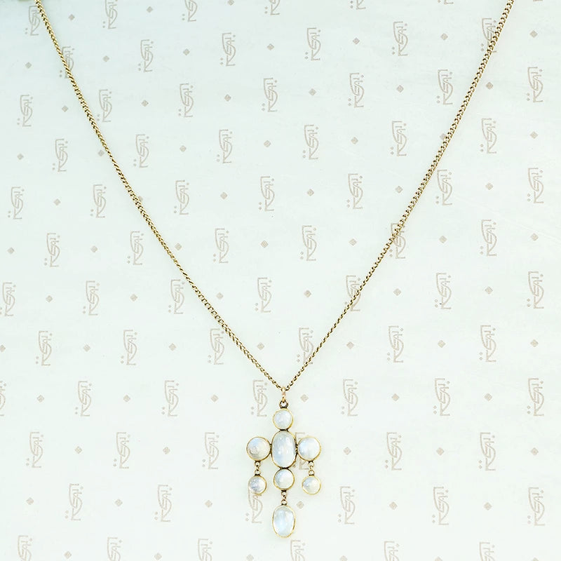 antique moonstone necklace