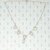 moonstone necklace in gold back view