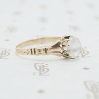 rose gold moonstone ring victorian side view