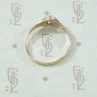 Rose Gold Moonstone Ring c1890