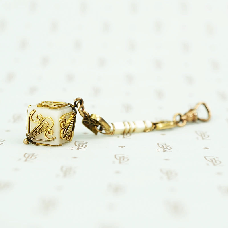 Fancy Mother of Pearl Fob Hook Drop by AI