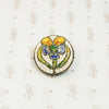 Vibrant Iris Micro Mosaic Brooch