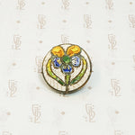 Vibrant Iris Micro Mosaic Brooch