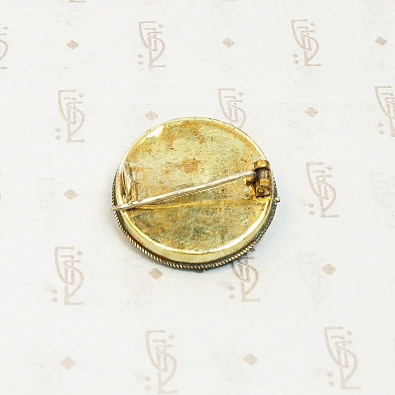 Vibrant Iris Micro Mosaic Brooch