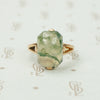 Vintage Rose Gold Moss Agate Ring