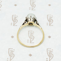 Edwardian Gold and Platinum Moonstone Ring