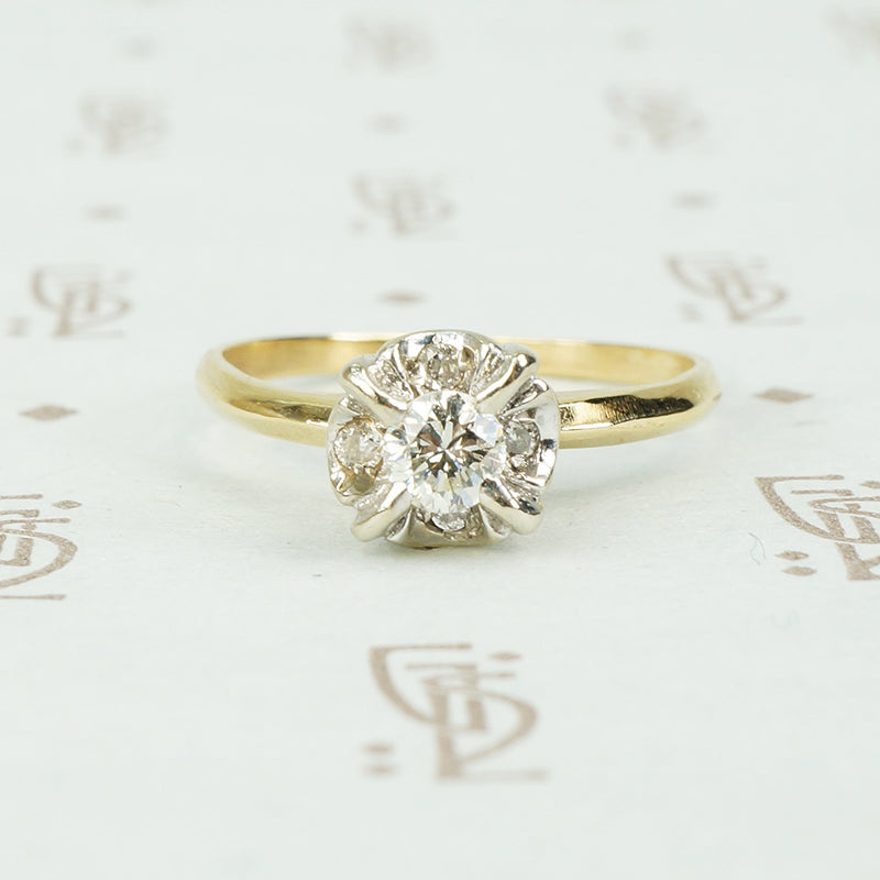 Unique 1940's Diamond Engagement Ring