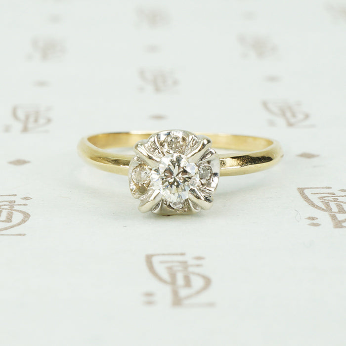 Unique 1940's Diamond Engagement Ring