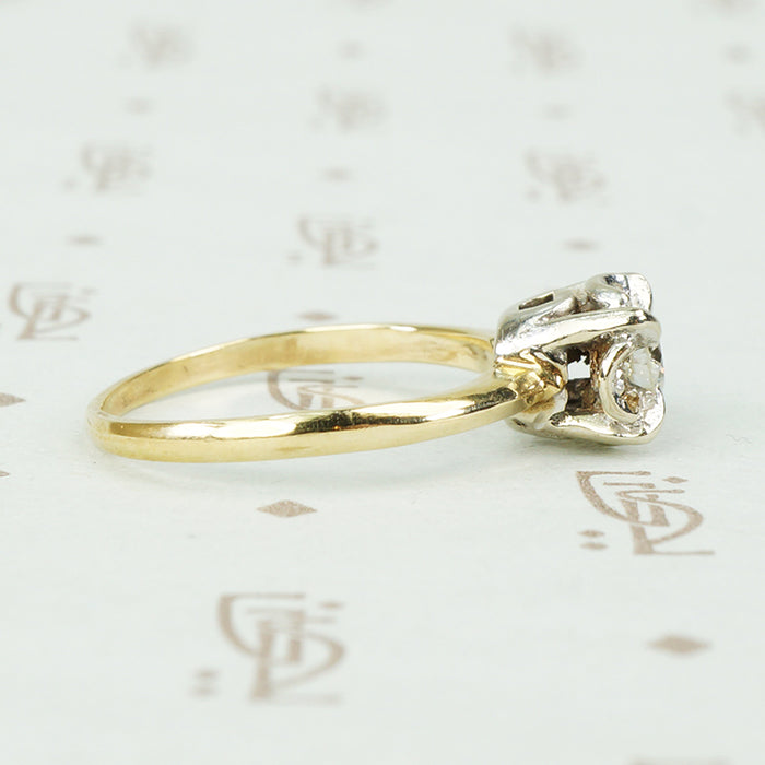 Unique 1940's Diamond Engagement Ring