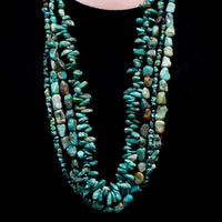 Yards of Turquoise Multi Strand Necklace
