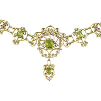 Gem Set Gold Necklace by London Jewelers Murrle and Bennett - Gem Set Love