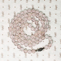 Petal Pink Rose Quartz Bead Necklace