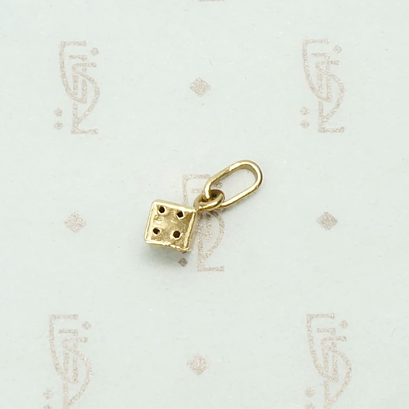 Viva Las Vegas Gold Dice Charm