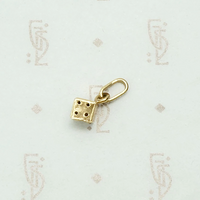 Viva Las Vegas Gold Dice Charm