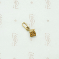 Viva Las Vegas Gold Dice Charm
