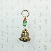 Chinese Silver Blossom Ornament with Turquoise and Coral