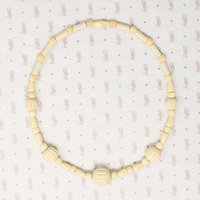 Smart Deco Carved Organic Bead Necklace