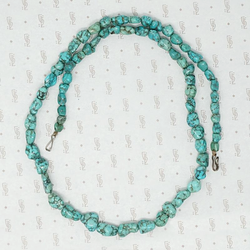 Natural Tibetan Turquoise Nugget Necklace