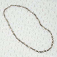 Vintage Navajo Sterling Silver Bead Necklace