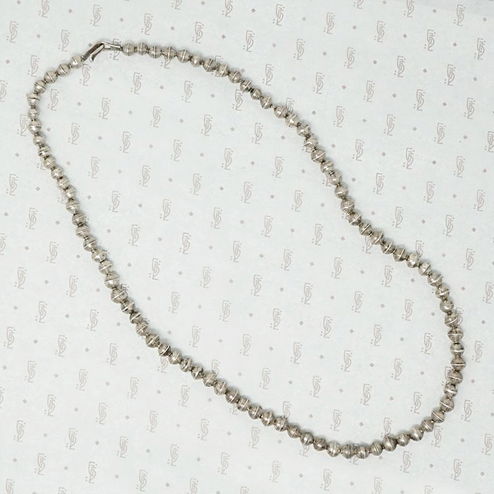 Vintage Navajo Sterling Silver Bead Necklace