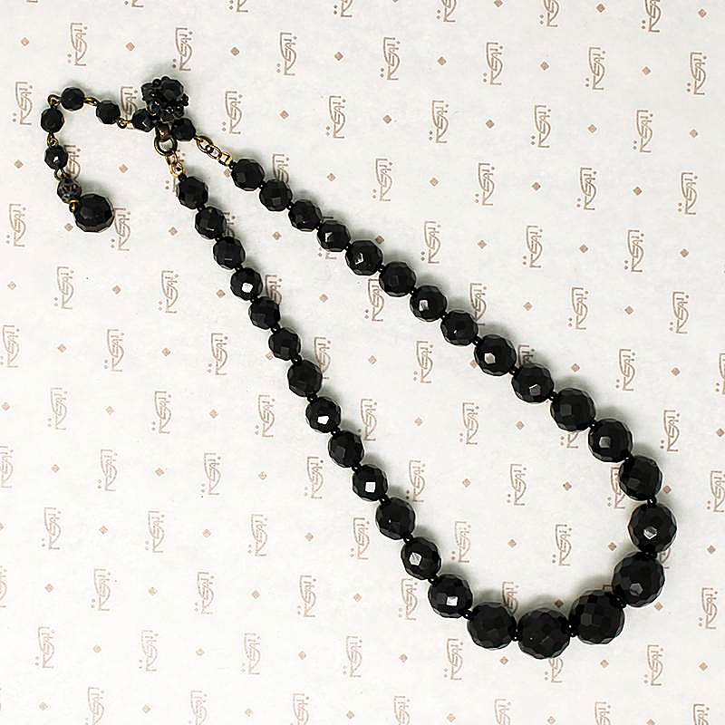 Little Black Bead Necklace by M. Haskell