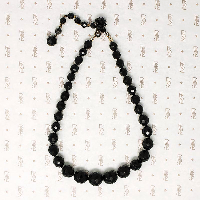 Little Black Bead Necklace by M. Haskell