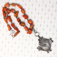 Large Antique Natural Coral Tribal Necklace