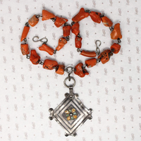 Large Antique Natural Coral Tribal Necklace