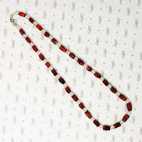 Fabulous Faceted Carnelian & Crystal Deco Beads