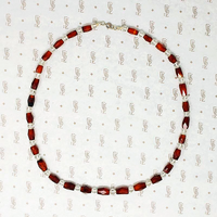 Fabulous Faceted Carnelian & Crystal Deco Beads
