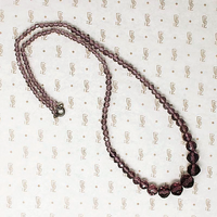 Pretty Purple Glass Bead Necklace