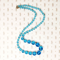 Electric Aquamarine Art Deco Beads