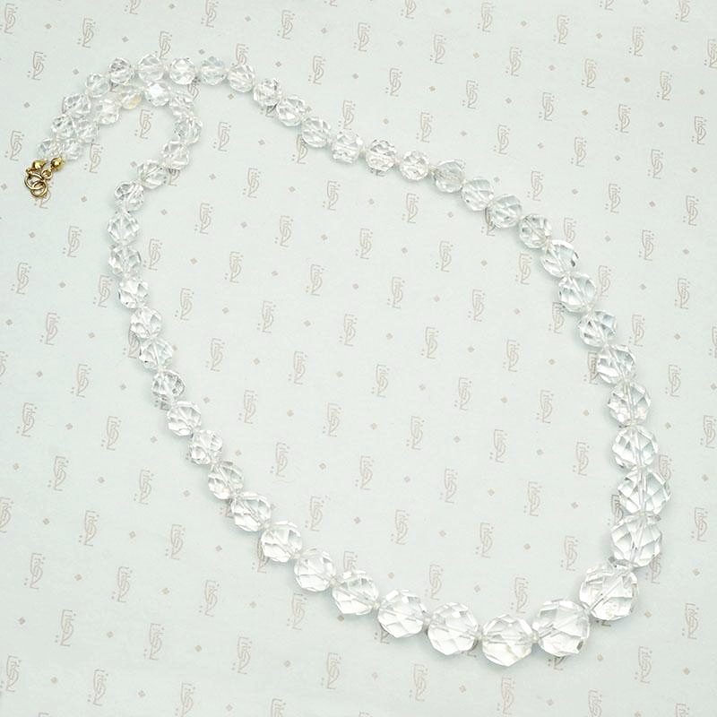 Glittering Graduated Rock Crystal Beads