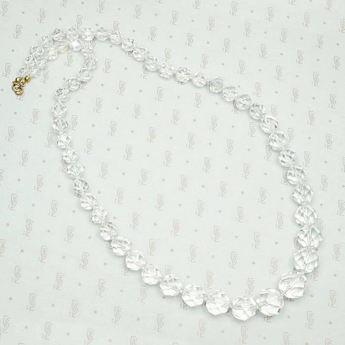 Glittering Graduated Rock Crystal Beads
