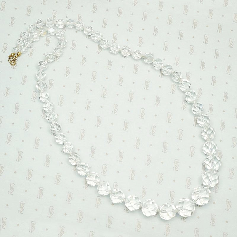 Glittering Graduated Rock Crystal Beads