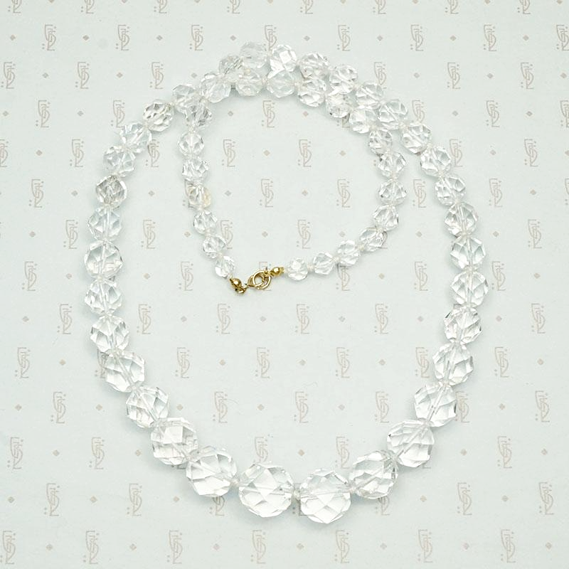 Glittering Graduated Rock Crystal Beads