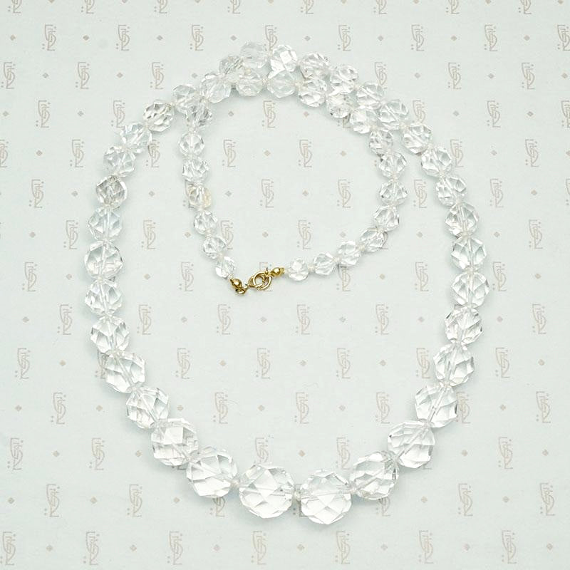 Glittering Graduated Rock Crystal Beads