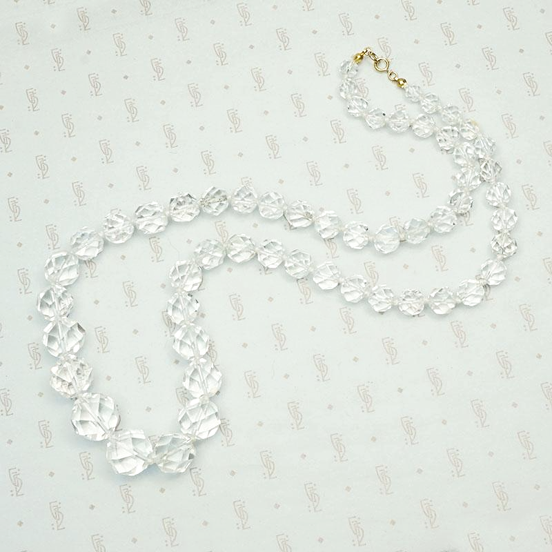 Glittering Graduated Rock Crystal Beads