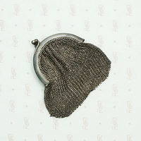 Wee French Purse in Silver Chain Mail. Back view.