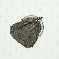 Wee French Purse in Silver Chain Mail