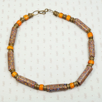 Chunky & Cheerful Vintage Bead Necklace