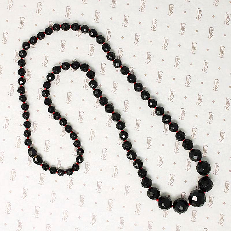 Faceted Round Deep Red Bakelite Beads