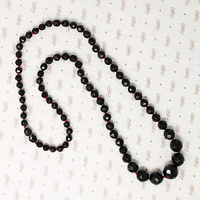 Faceted Round Deep Red Bakelite Beads