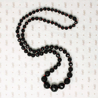 Faceted Round Deep Red Bakelite Beads