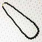 Victorian Strand of English Black Glass Beads
