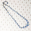 1950s Blue & White Aurora Beads with AB Finish