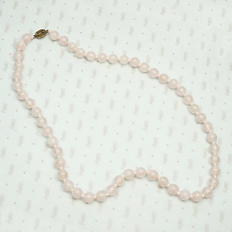 Pastel Pop Rose Quartz Bead Necklace