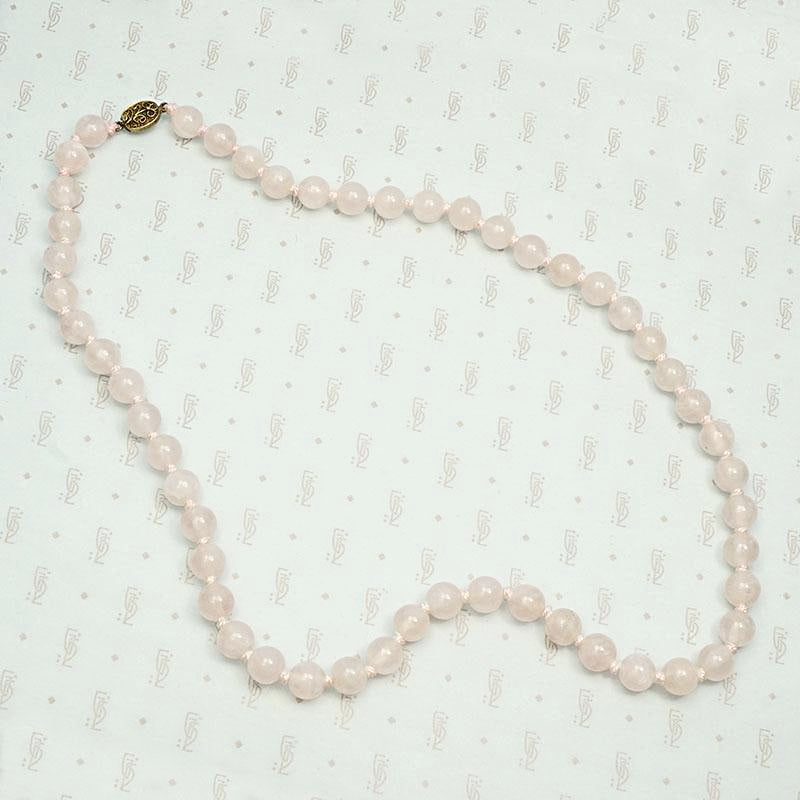 Pastel Pop Rose Quartz Bead Necklace