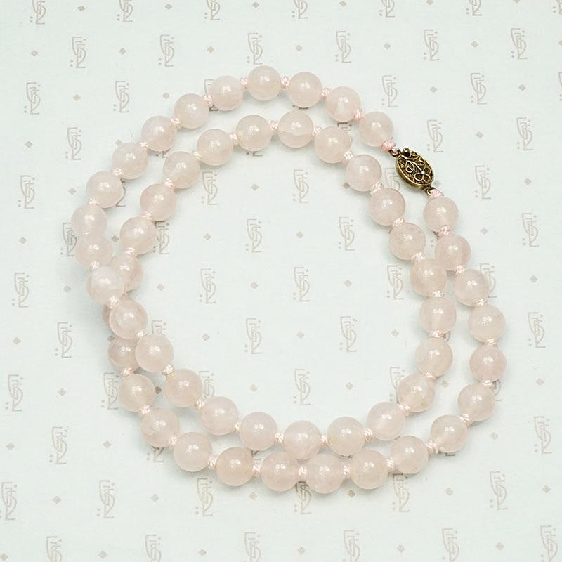 Pastel Pop Rose Quartz Bead Necklace