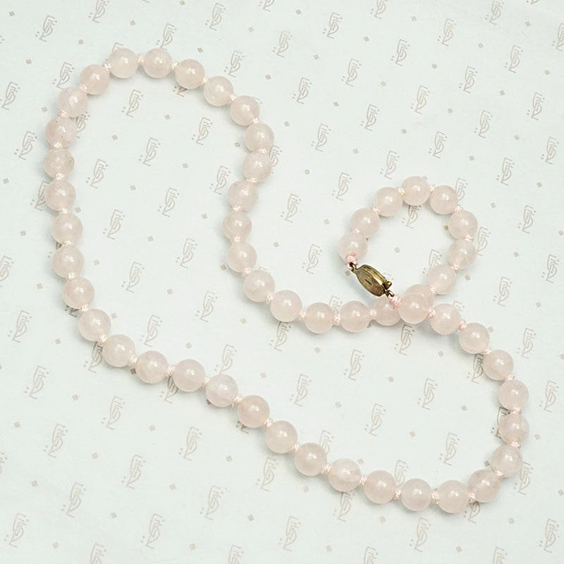 Pastel Pop Rose Quartz Bead Necklace